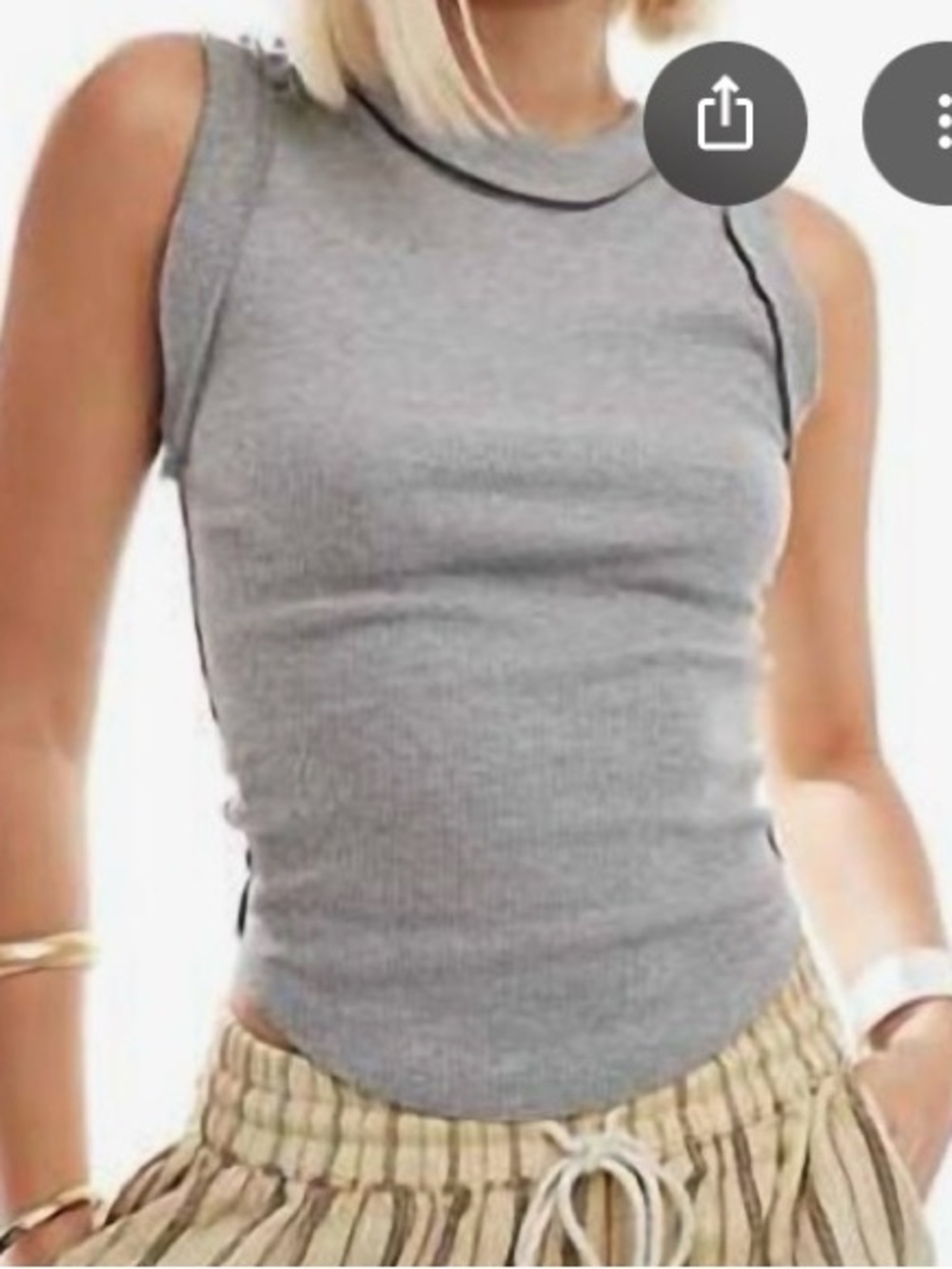 We the Free  Grey Kate Tank Large Like New - Picture 2 of 10
